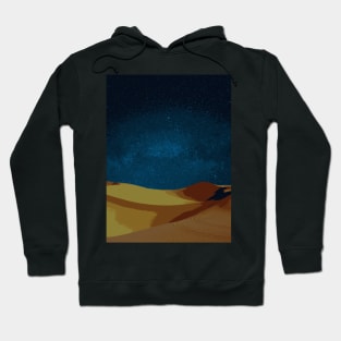 Starry night in the desert - Landscape Hoodie